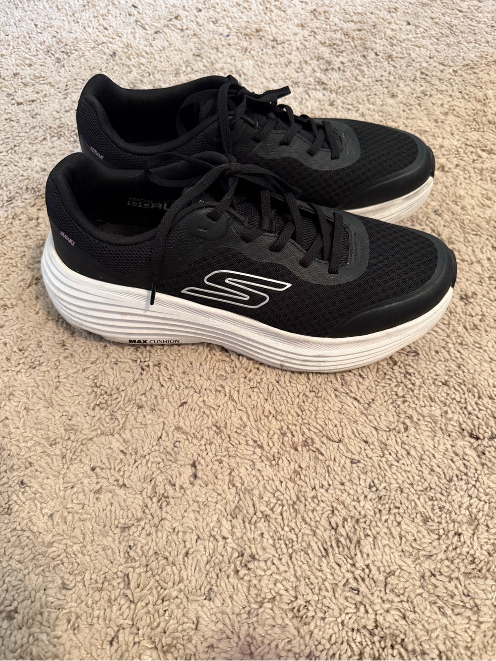 Skechers Black Sneakers with White Sole